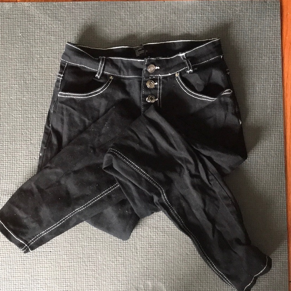 Black high waisted jeans